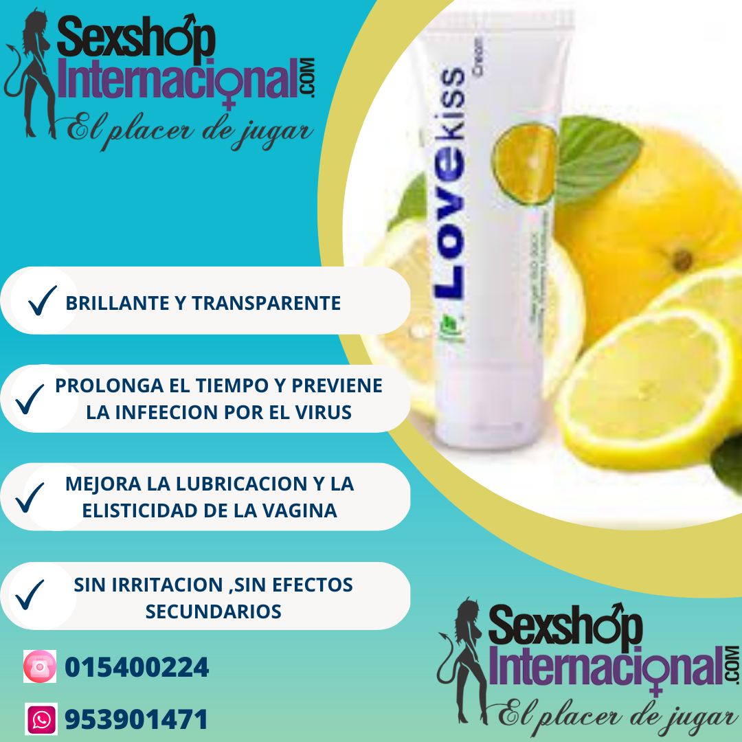 LUBRICANTE LOVE KISS CREAM LIMON